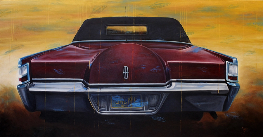 The painting of Jackie Gleason’s Limo moves to new location